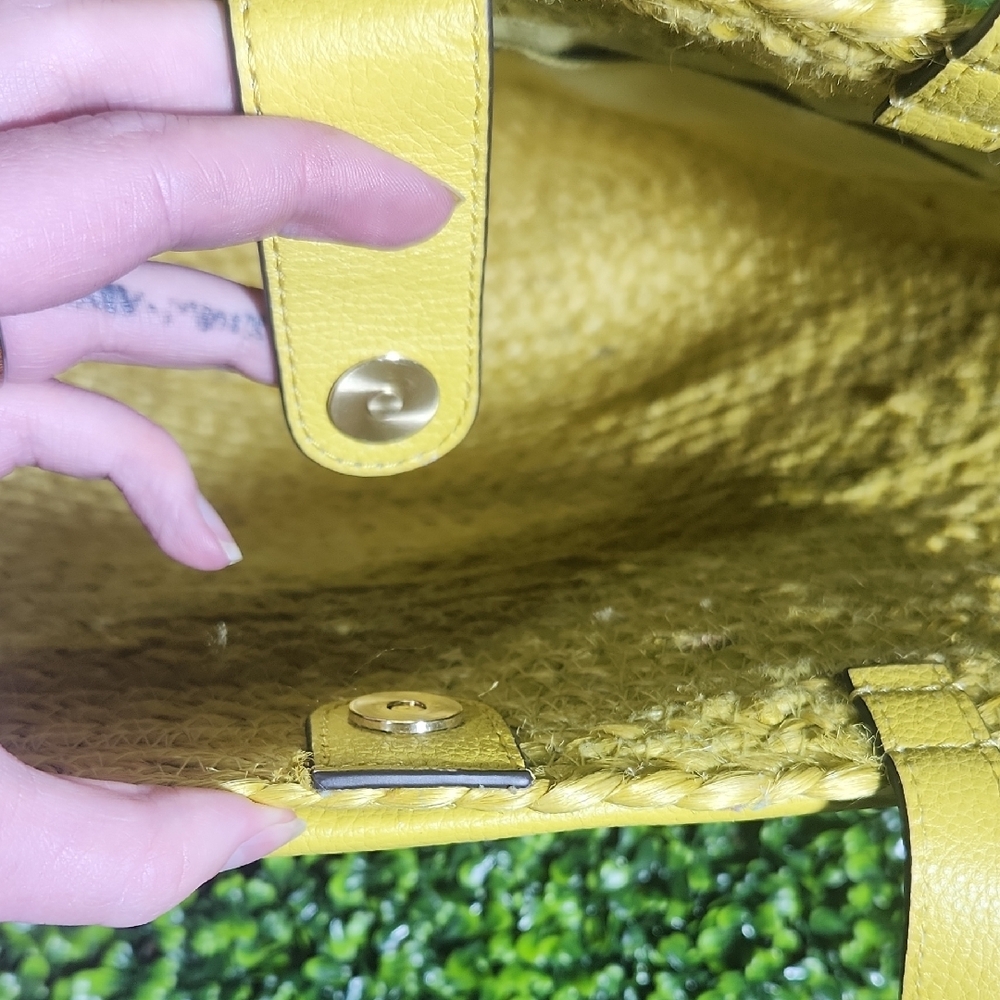 Yellow Woven Tote Bag - Picture 6 of 16